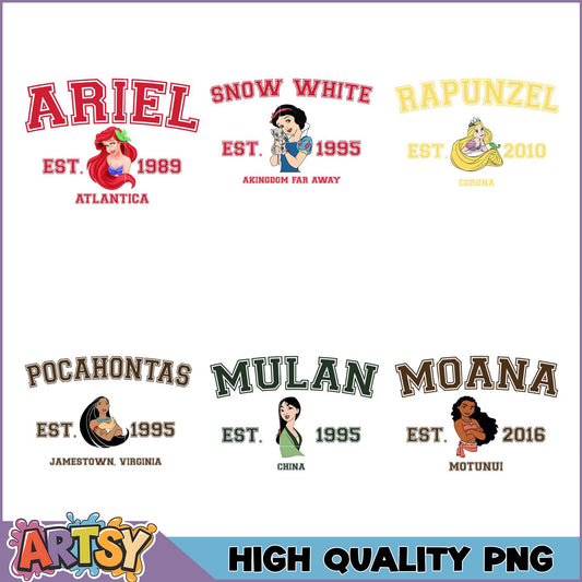 Disney Princess Png Bundle Designs for Creative Projects