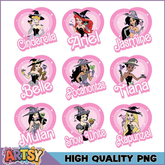 Disney Princesses Witch PNG Bundle