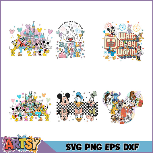 Disney SVG Bundle Characters & Castle