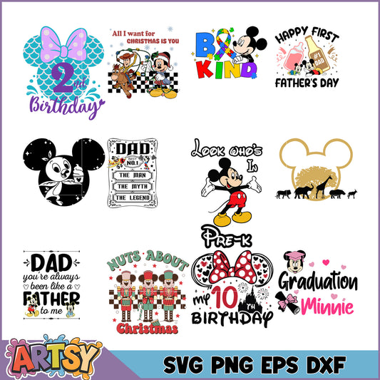 Disney SVG Bundle Mickey Minnie Designs