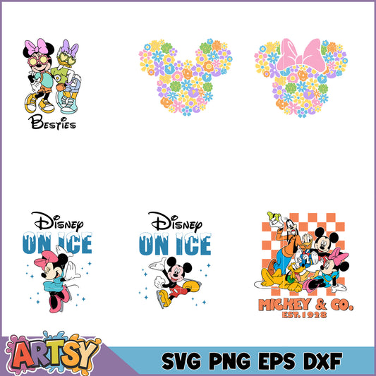 Disney SVG Bundle Mickey, Minnie, Friends