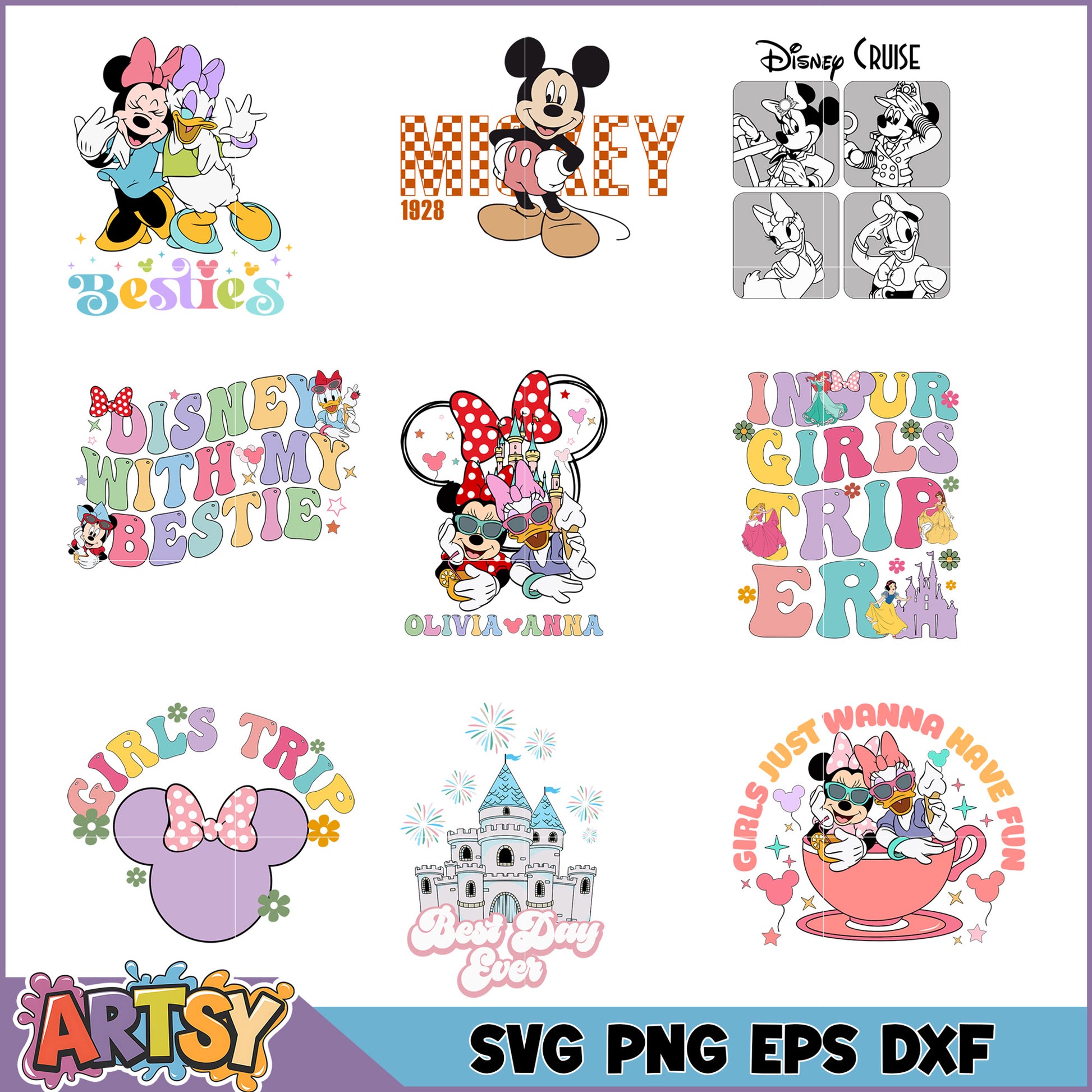 Disney SVG Bundle Minnie, Mickey, Friends