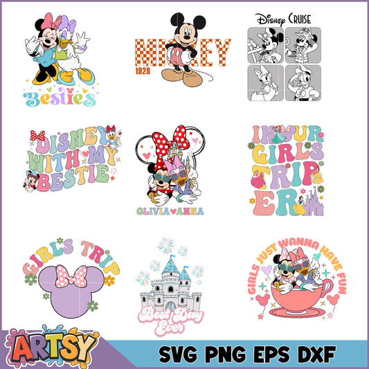 Disney SVG Bundle Minnie, Mickey, Friends