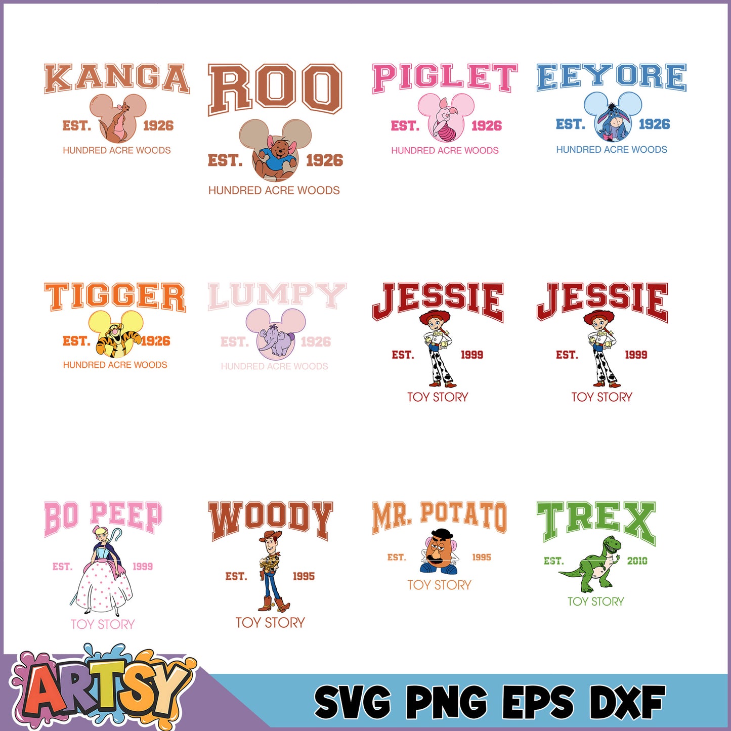 Disney SVG Bundle Winnie the Pooh & Toy Story