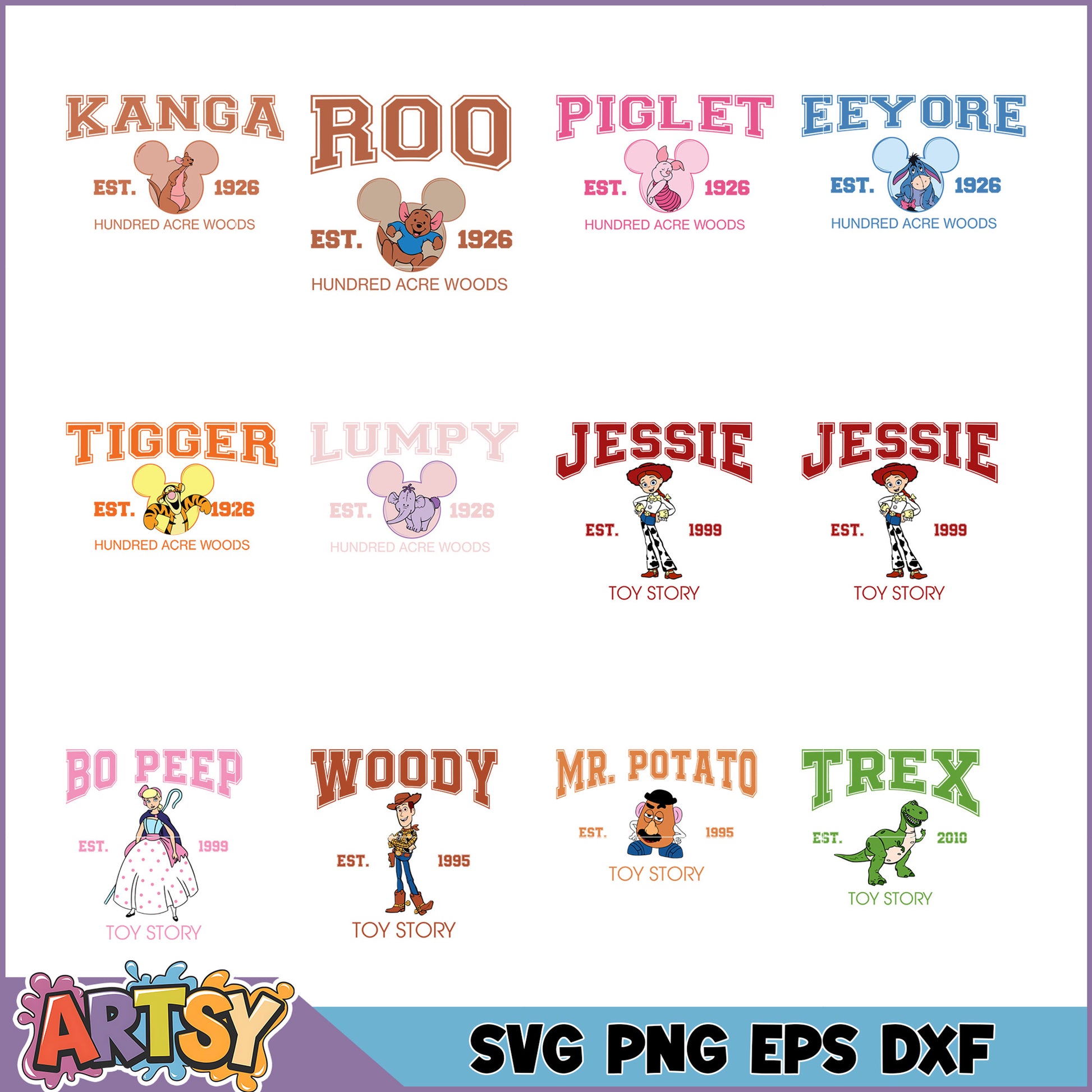 Disney SVG Bundle Winnie the Pooh & Toy Story