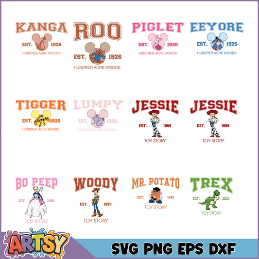 Disney SVG Bundle Winnie the Pooh & Toy Story