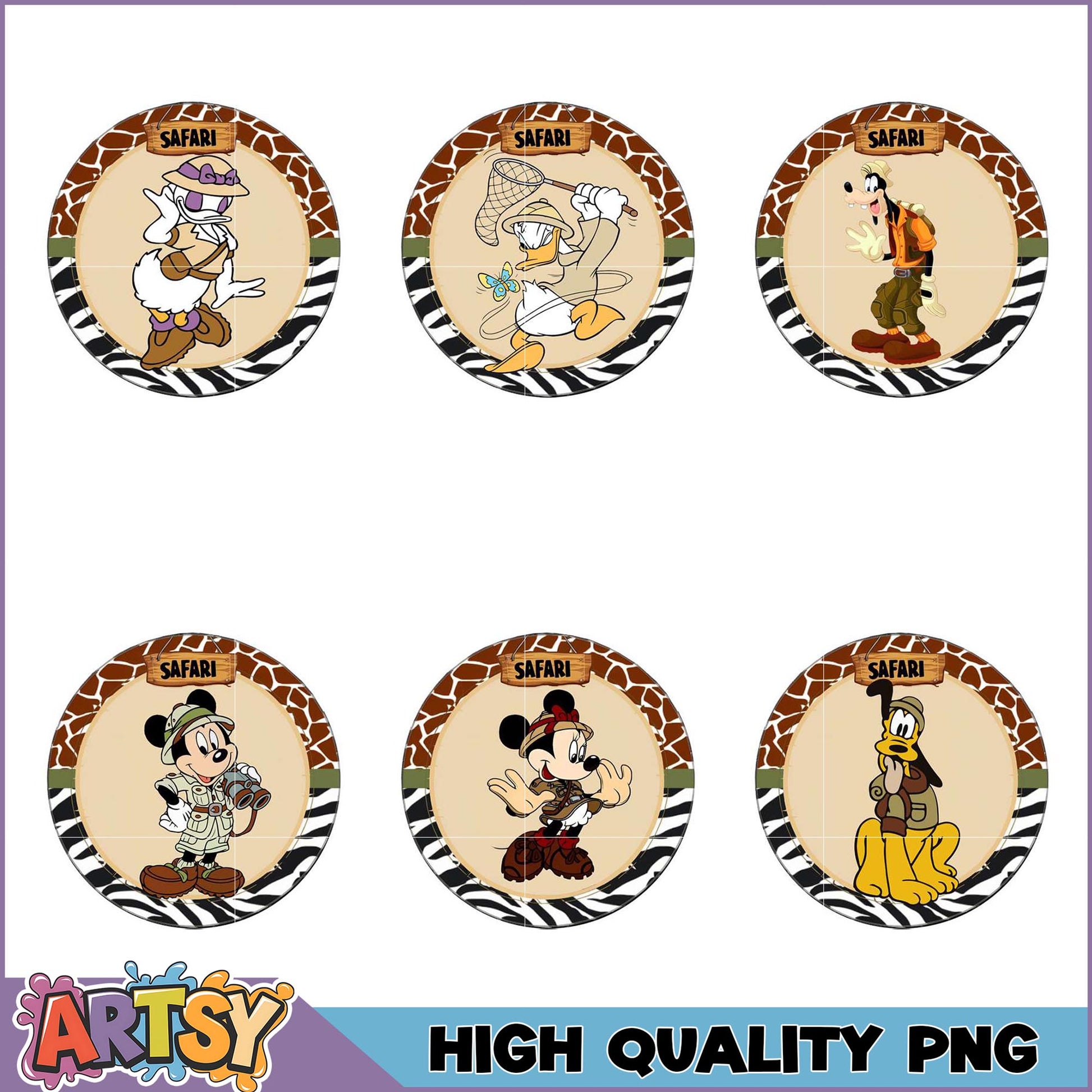 Disney Safari PNG Bundle High Quality Images