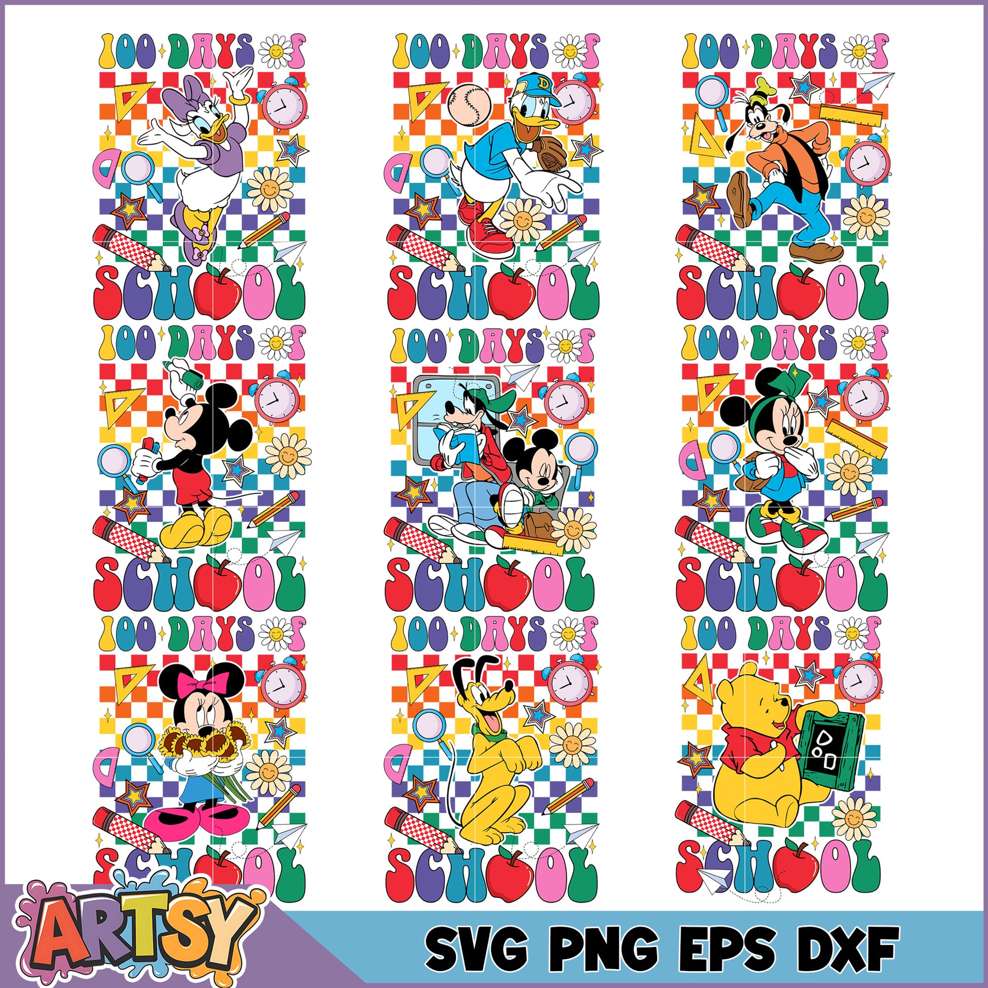 Disney School SVG Bundle 100 Days