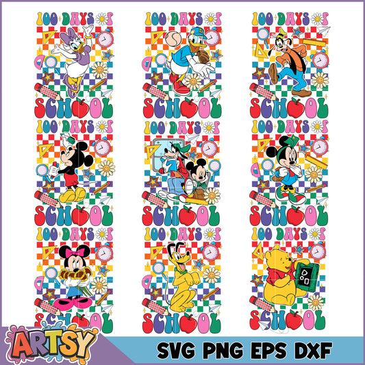 Disney School SVG Bundle 100 Days