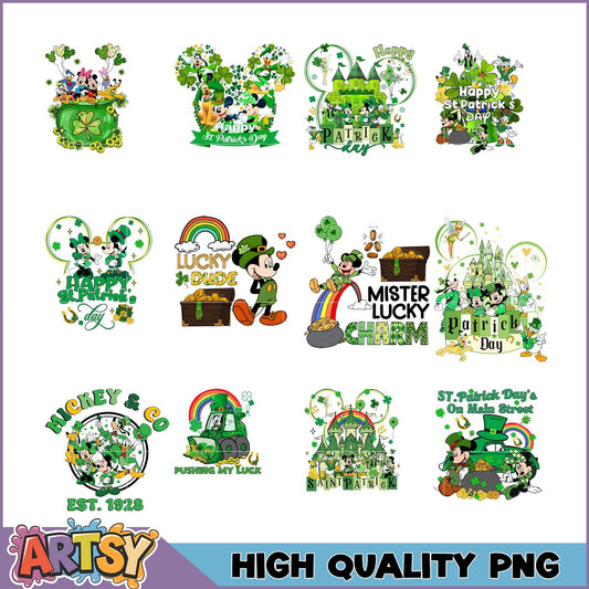 Disney St Patricks Day PNG Bundle
