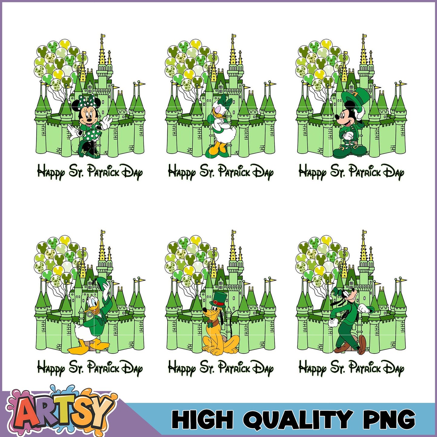 Disney St Patricks Day PNG Bundle High Quality