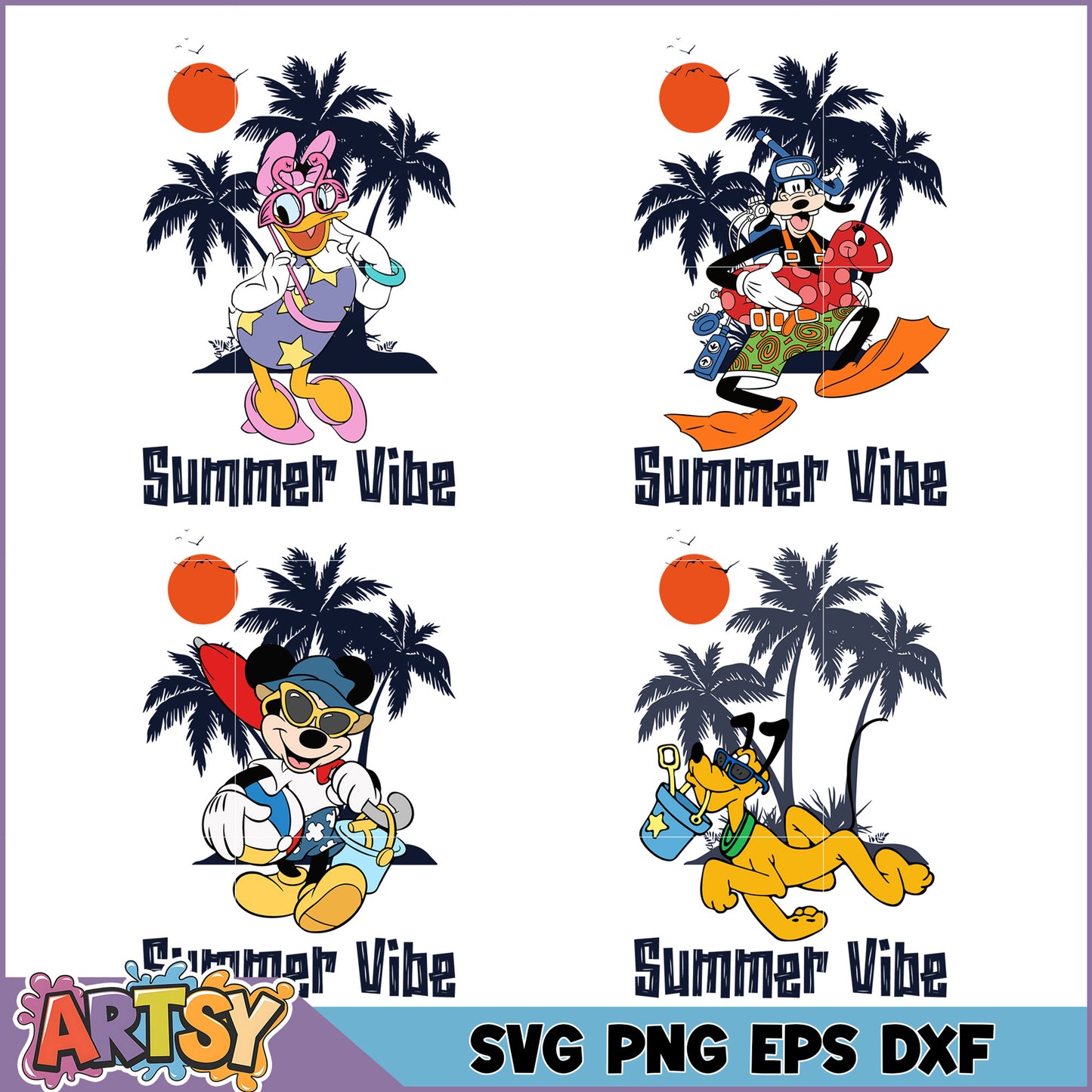 Disney Summer Vibe SVG Bundle