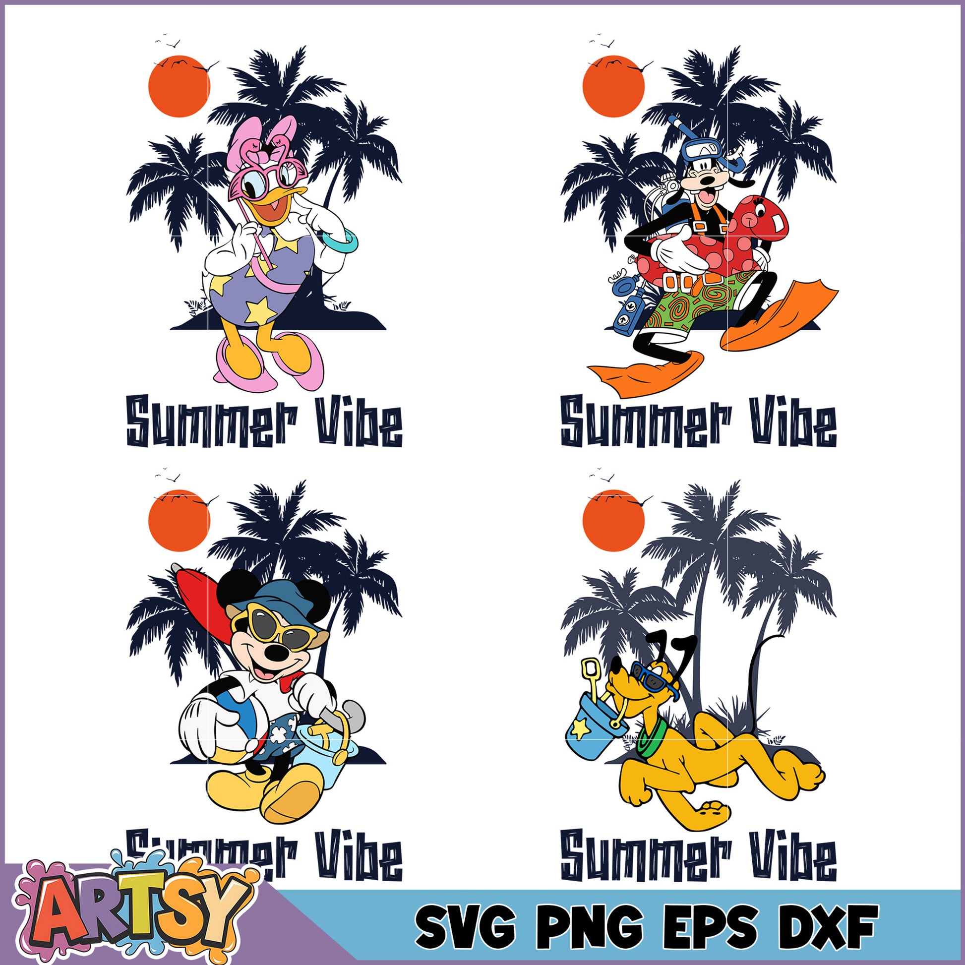 Disney Summer Vibe SVG Bundle