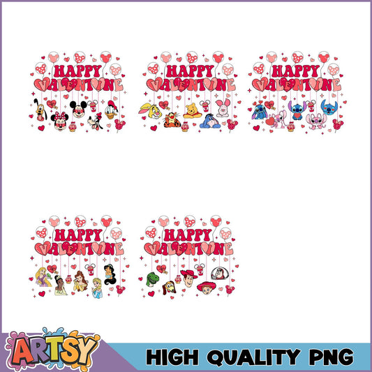Disney Valentines PNG Bundle High Quality Images