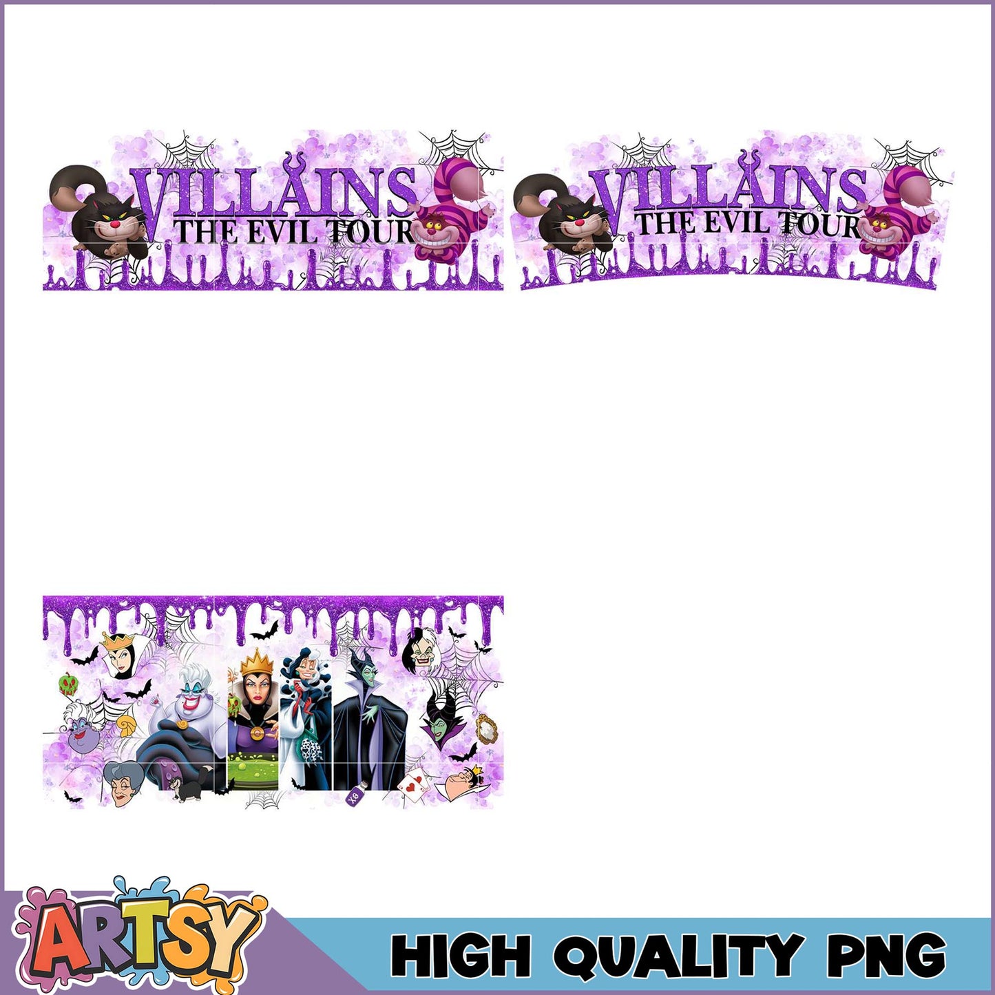 Disney Villains PNG Bundle Evil Tour Designs