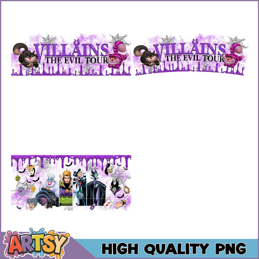 Disney Villains PNG Bundle Evil Tour Designs