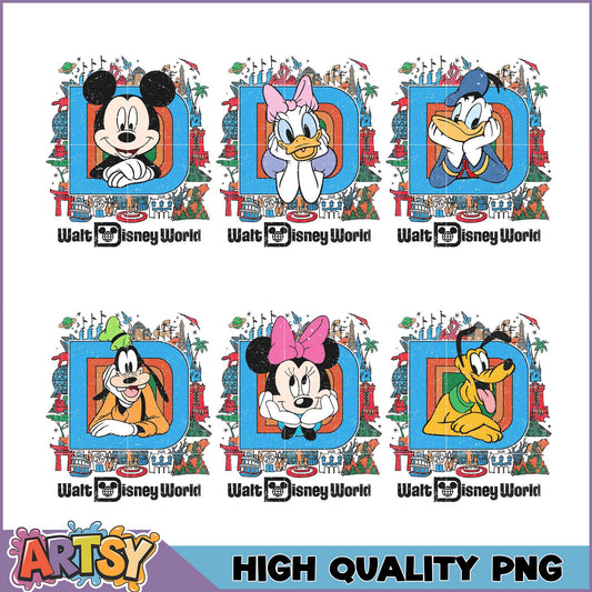 Disney World Characters PNG Bundle High Quality