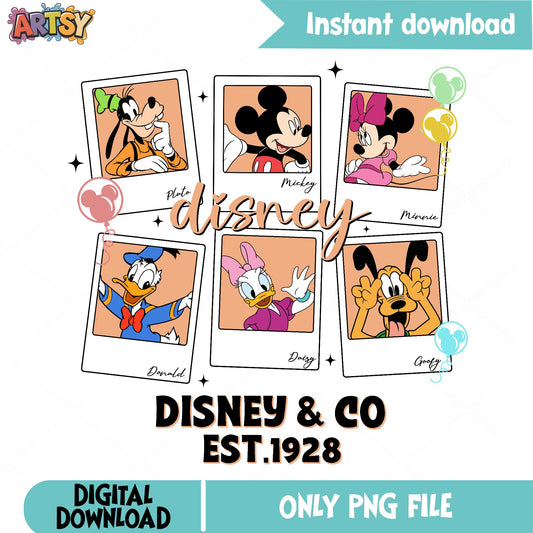 Disney And Co Est 1928 PNG, Mickey And Friends PNG, Disney PNG