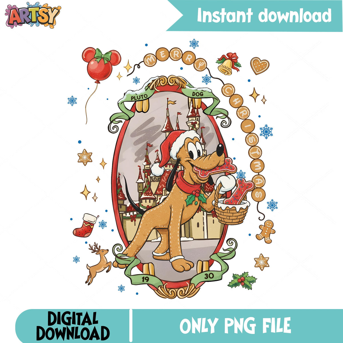 Disney Characters Coquette Bow Pluto