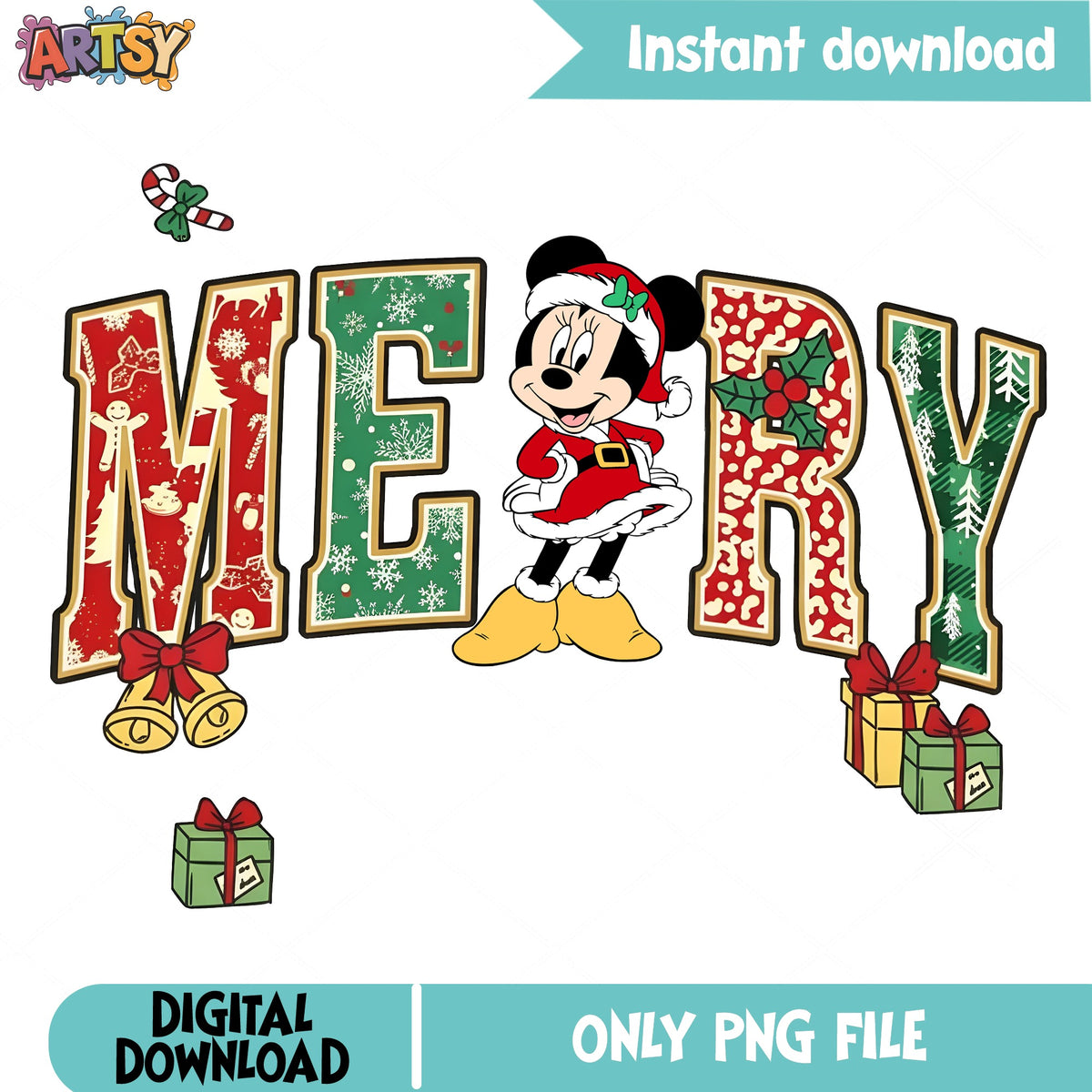 Disney Characters Very Merry Christmas Minnie aotoi
