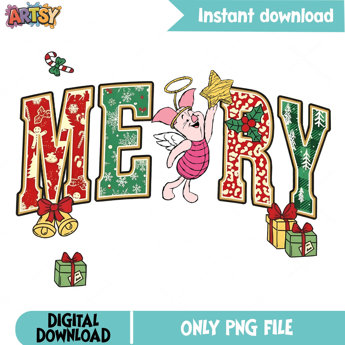 Disney Characters Very Merry Christmas Piglet aotoi