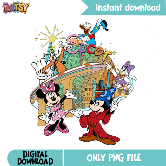 Disney Epcot Mickey And Friends PNG, Disney Trip PNG, Disney PNG