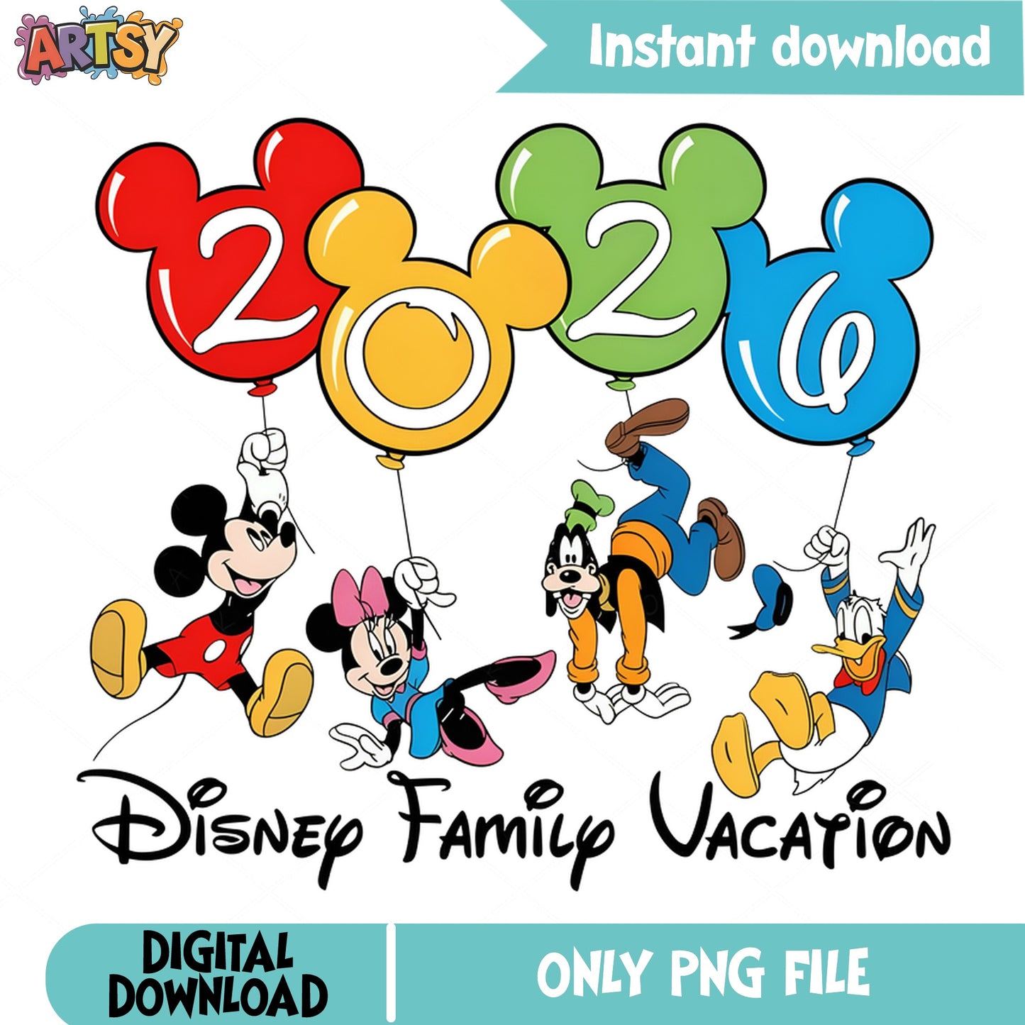 Disney Family Vacation 2026 PNG, Mickey And Friends PNG, Disney Trip PNG