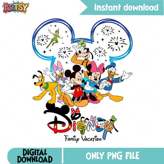 Disney Family Vacation PNG, Mickey And Friends PNG, Disney Trip PNG