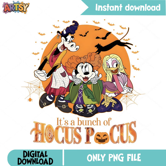 Disney Hocus Pocus Halloween PNG, Mickey And Friends PNG, Halloween PNG