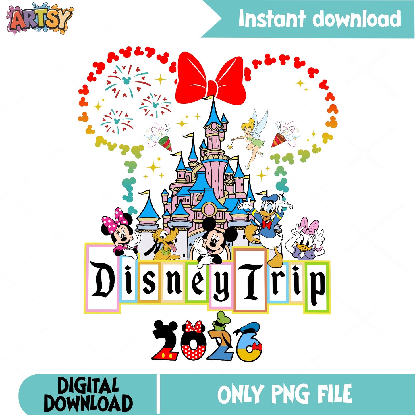 Disney Trip 2026 PNG, Mickey And Friends Castle, Disney PNG