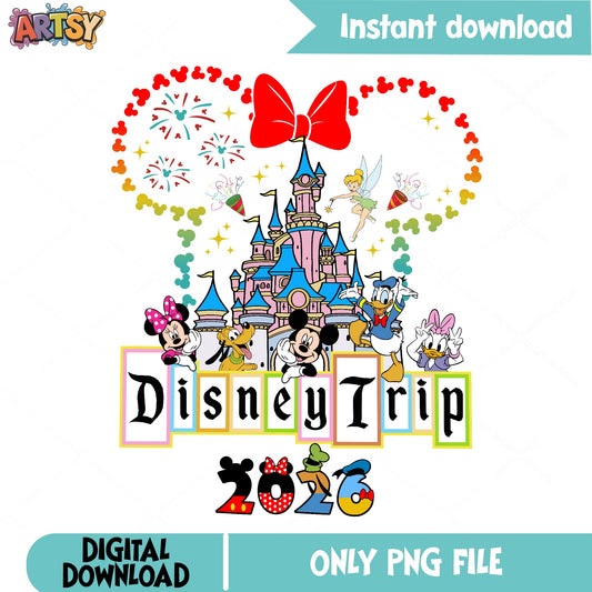 Disney Trip 2026 PNG, Mickey And Friends Castle, Disney PNG