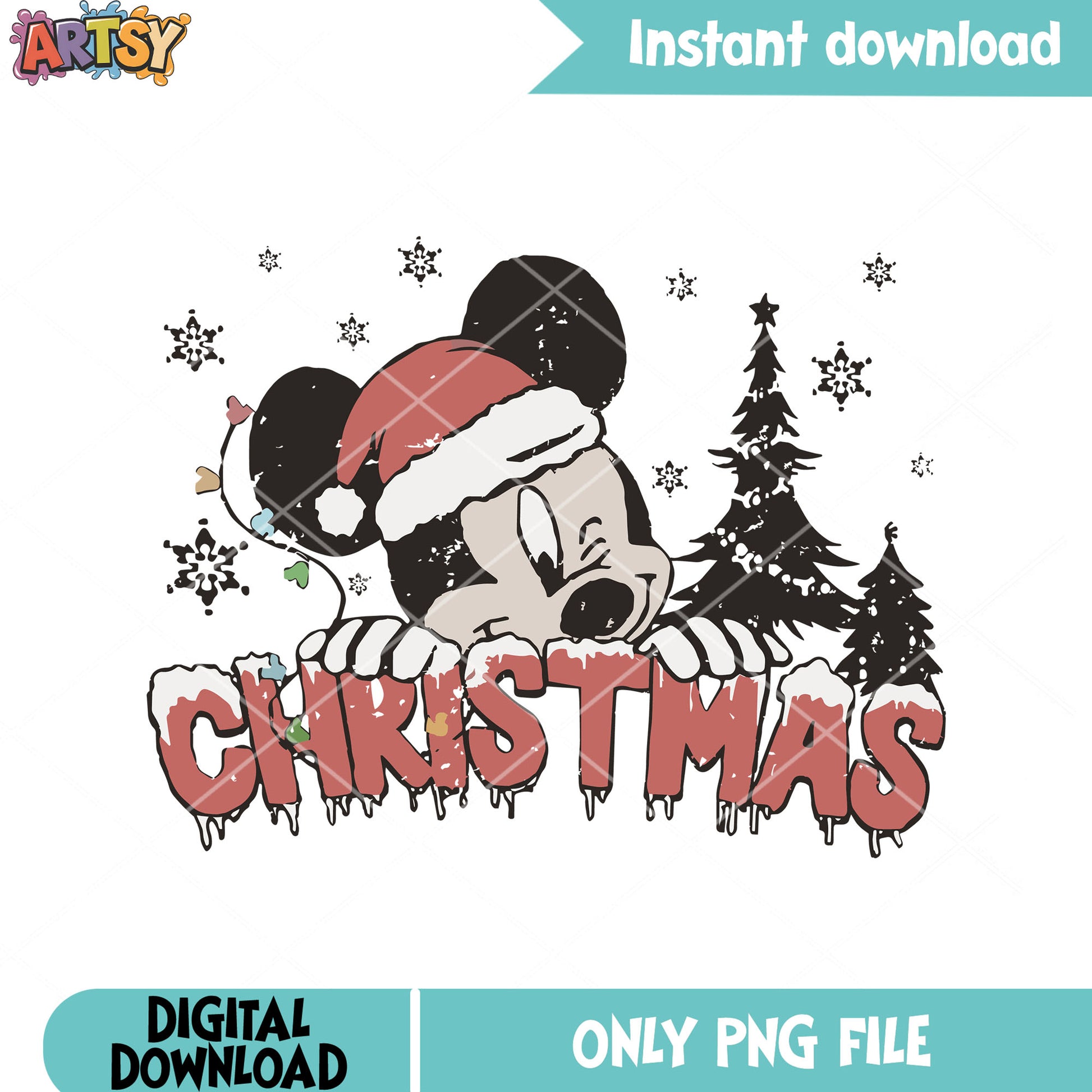 Disney christmas mickey png, mickey mouse png, merry christmas png