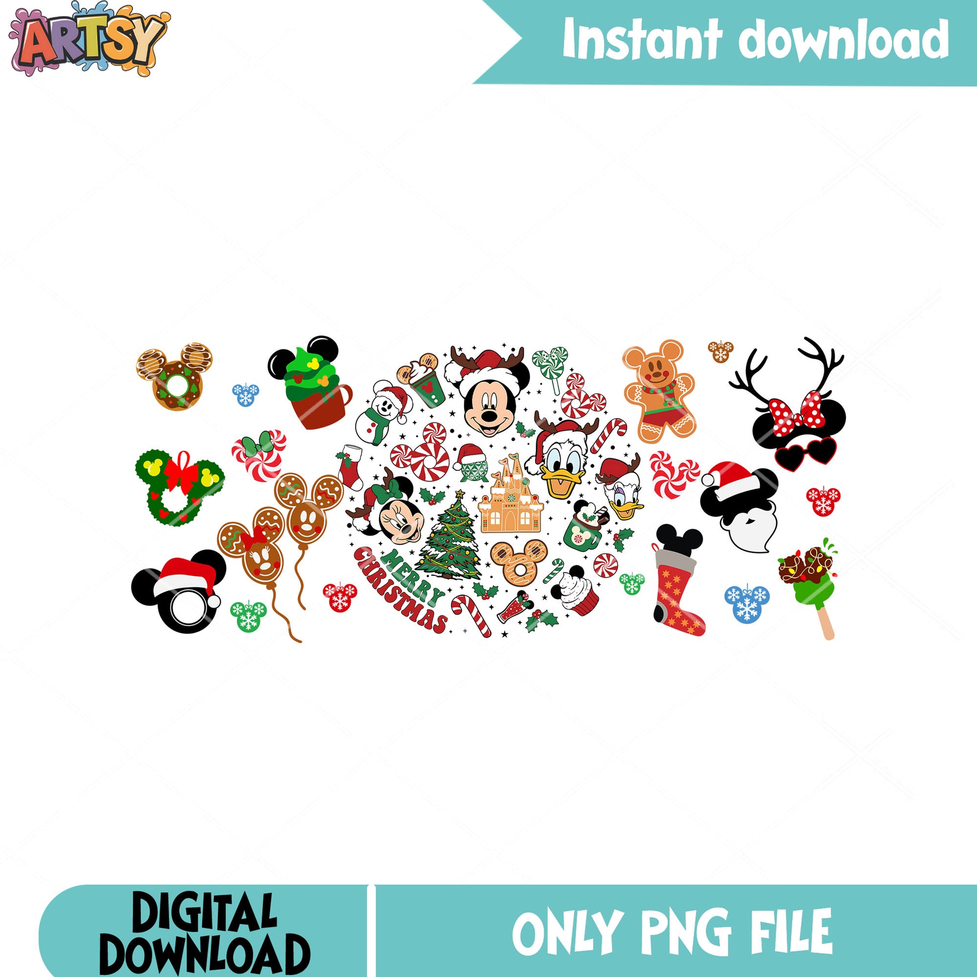 Disney christmas stuff png, disney christmas png, mickey mouse png