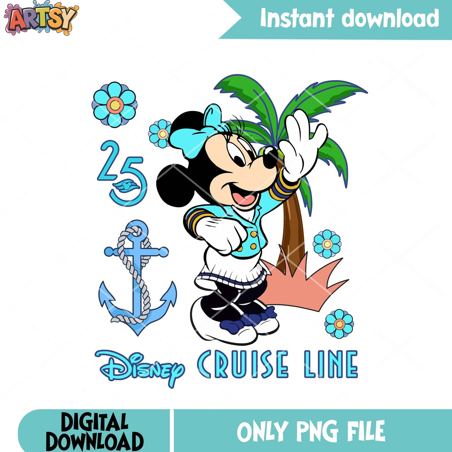 Disney cruise minnie trip png, cruise travel png, minnie mouse png