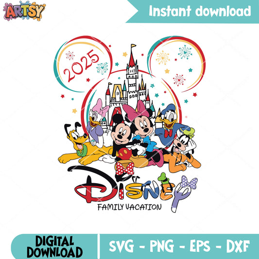 Disney family vacation in 2025 svg, mickey family vacation svg