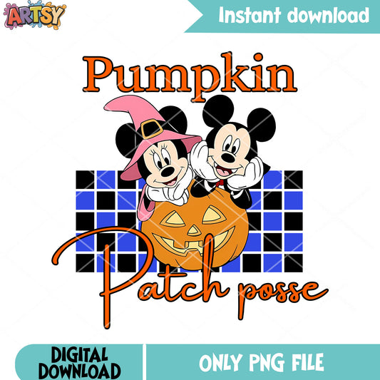 Disney halloween character png, wicker pumpkin png, witch costume png