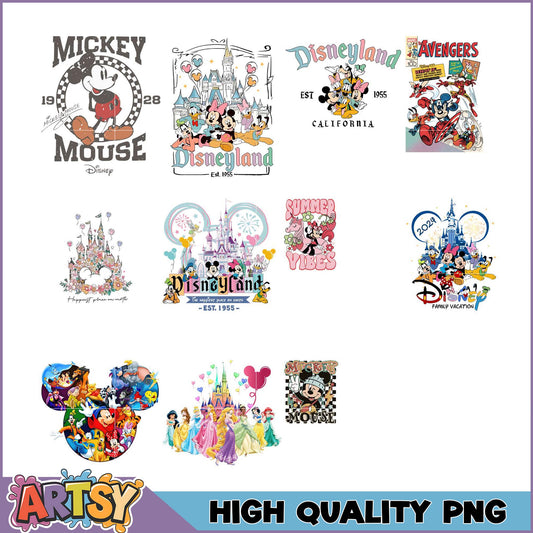 Disneyland Mickey Mouse PNG Bundle High Quality Images