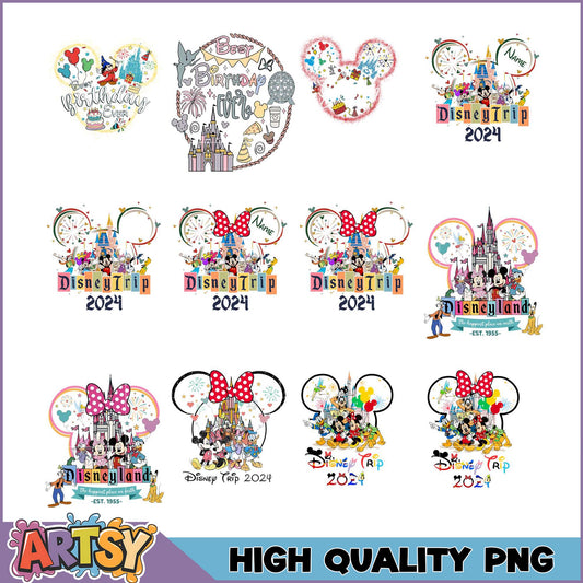 Disneyland PNG Bundle Mickey Mouse Ears Designs
