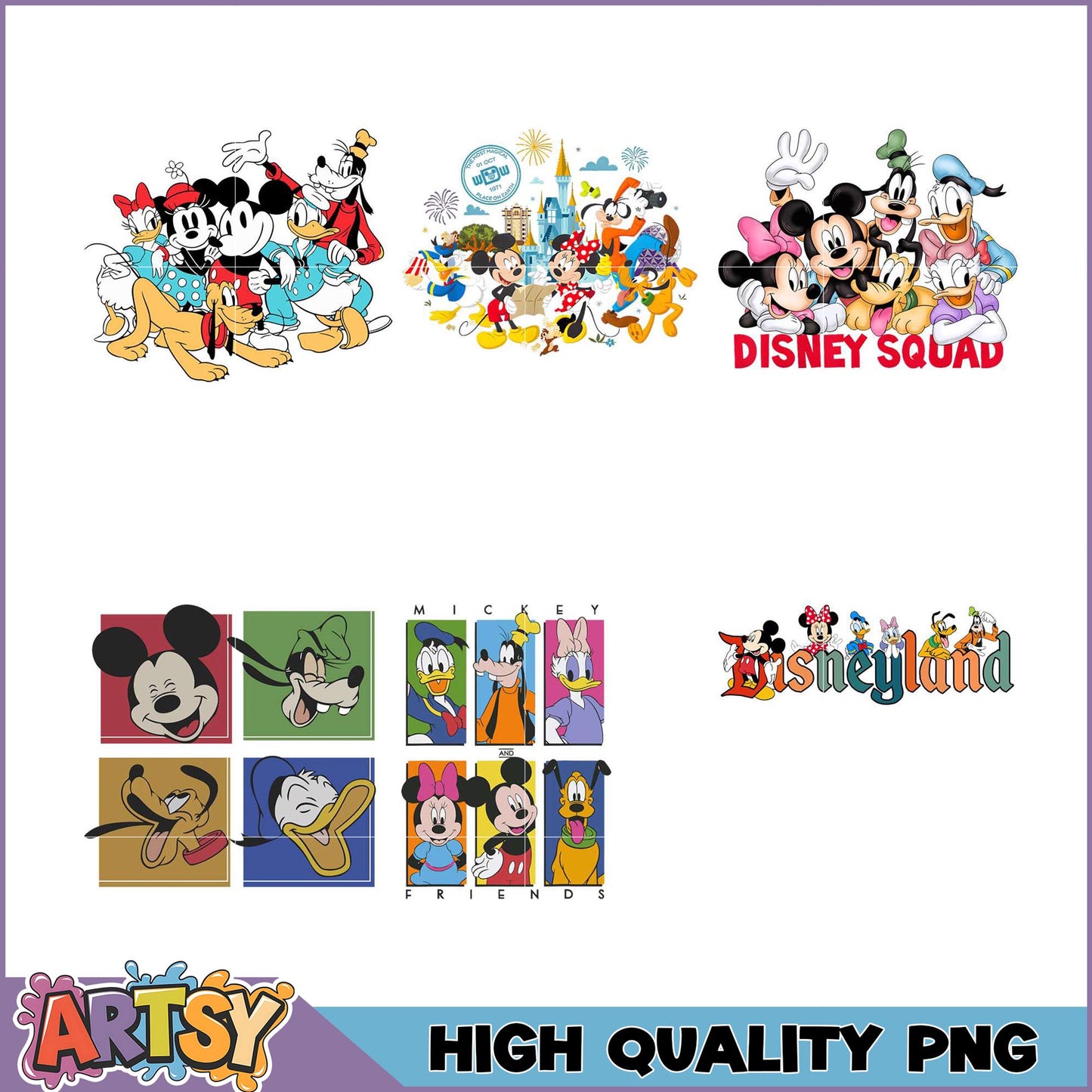 Disneyland PNG Bundle Mickey Mouse Friends High Quality Images