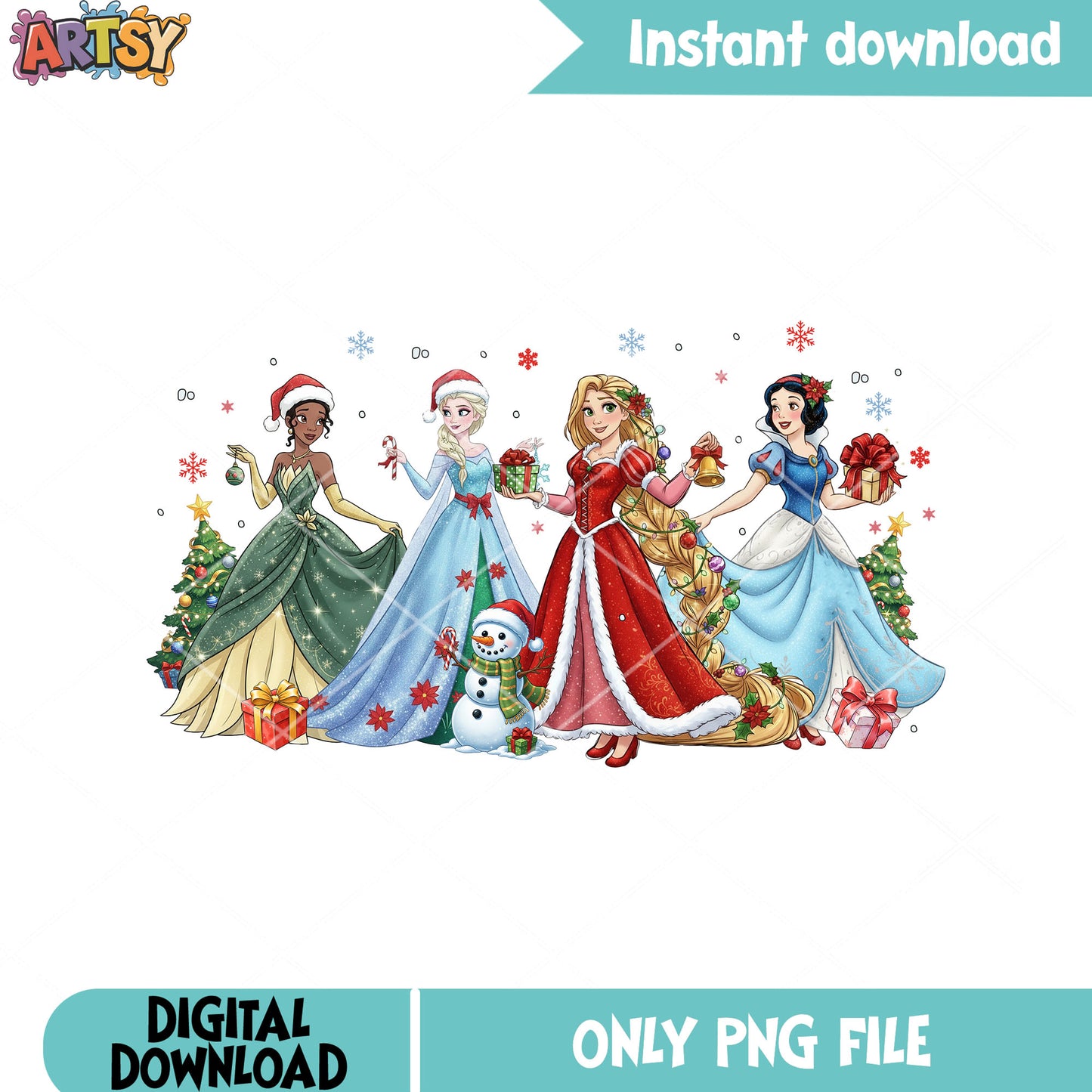 Disney princess costume dress png, snow white png, christmas tree png