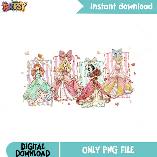 Disney princesses valentine  png,disney princesses png, disney png