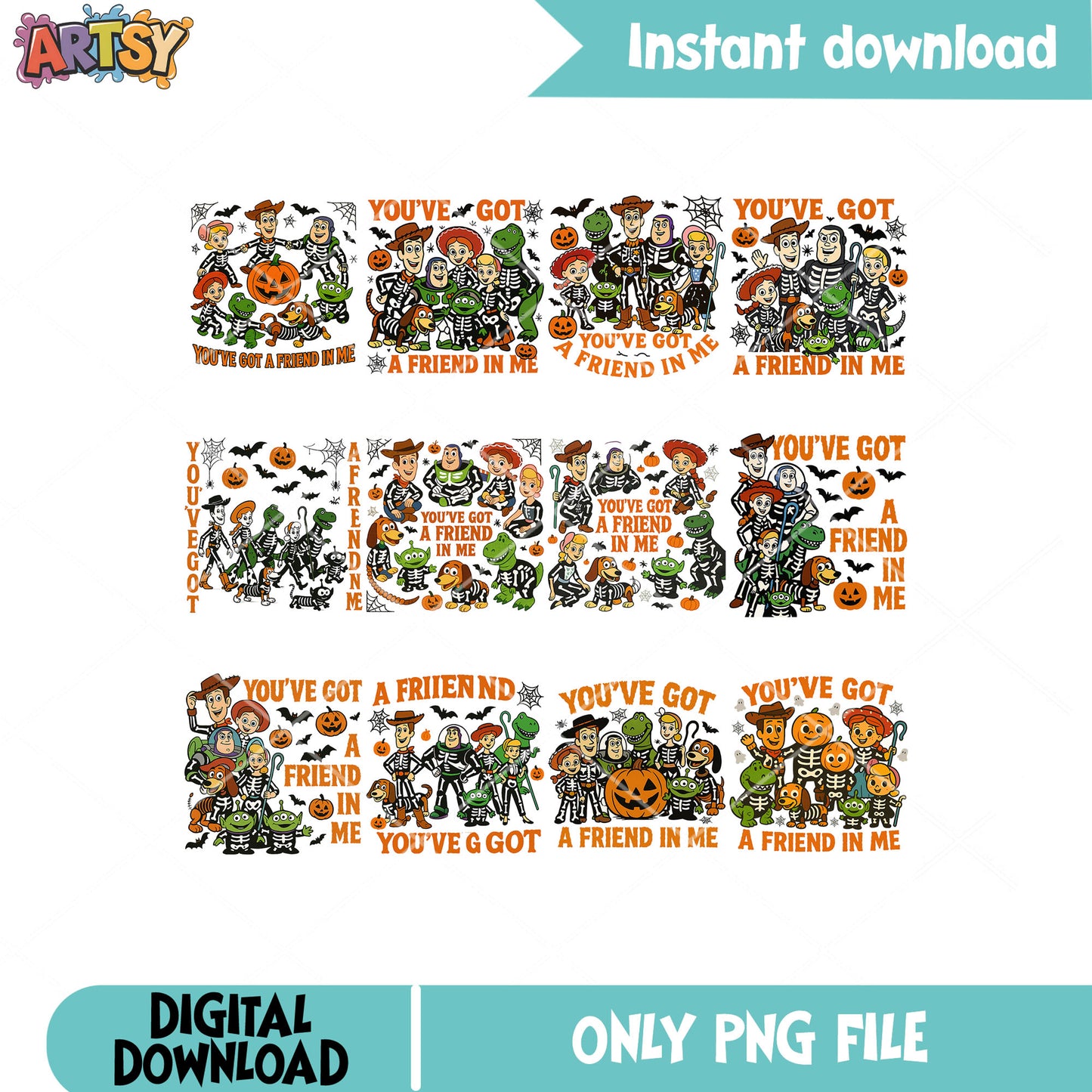 Disney woody halloween png bundle, toy story halloween png, woody halloween png