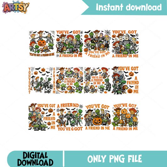 Disney woody halloween png bundle, toy story halloween png, woody halloween png