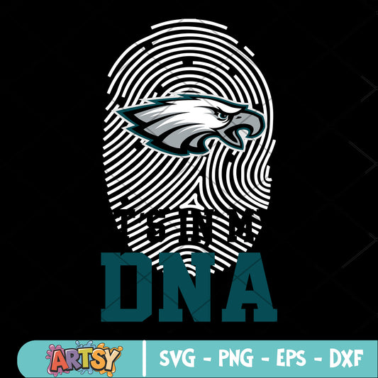 Dna on my blood eagles svg, Philadelphia Eagles svg, nfl svg