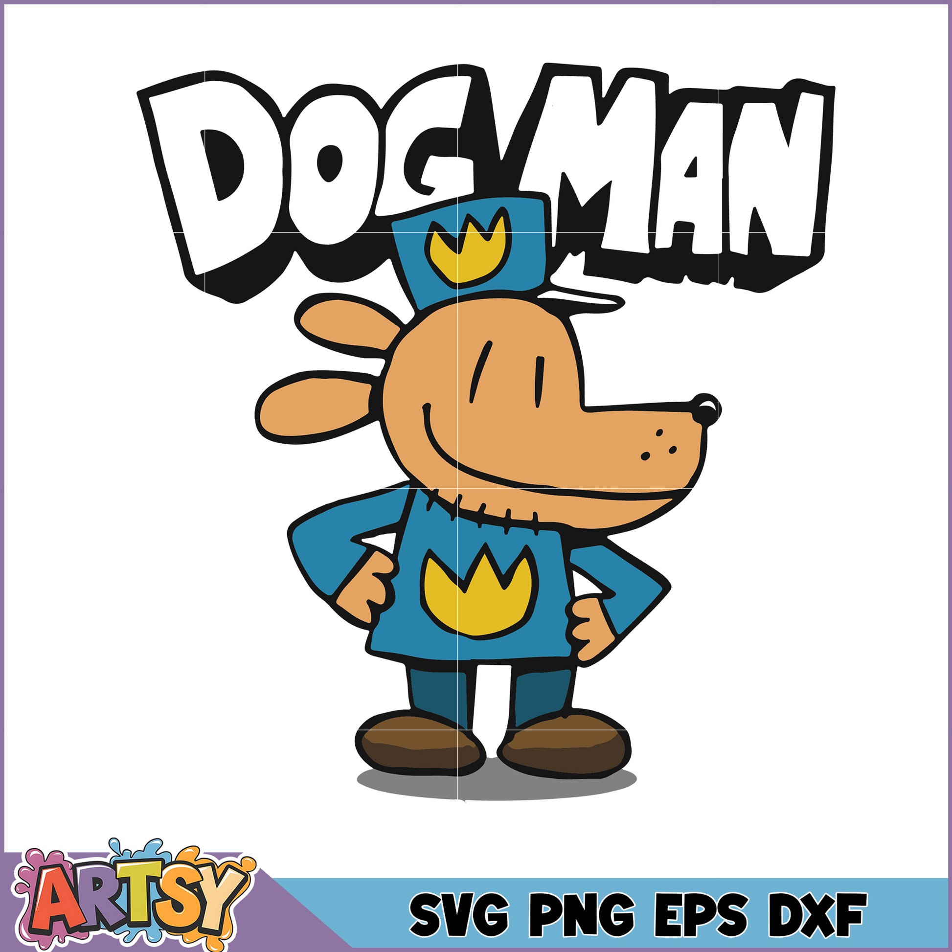 Dog Man SVG Cut File - PNG, EPS, DXF