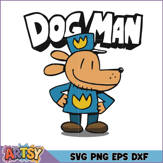 Dog Man SVG Cut File - PNG, EPS, DXF