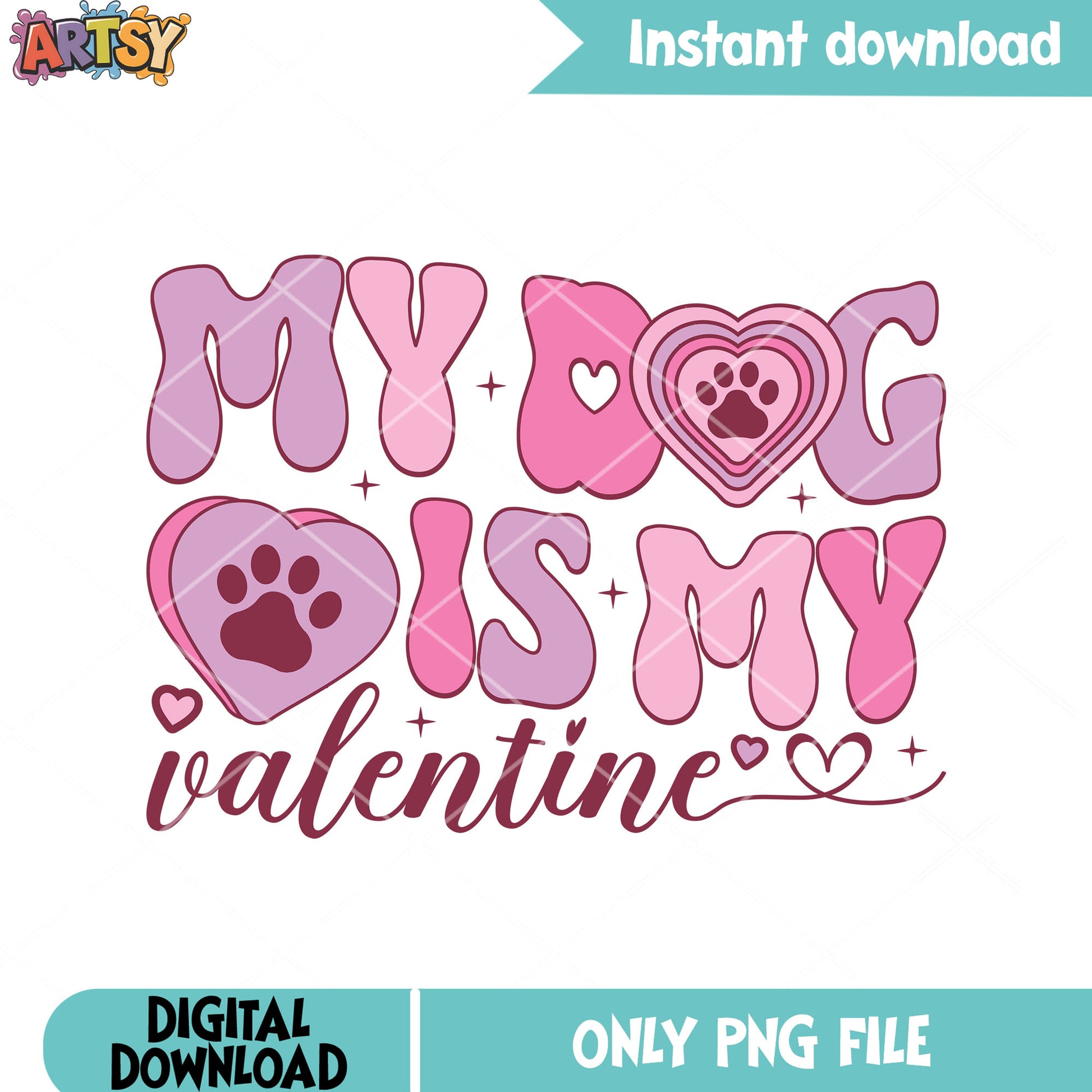 Dog valentine gifts poster png, valentine love png, love gifts png