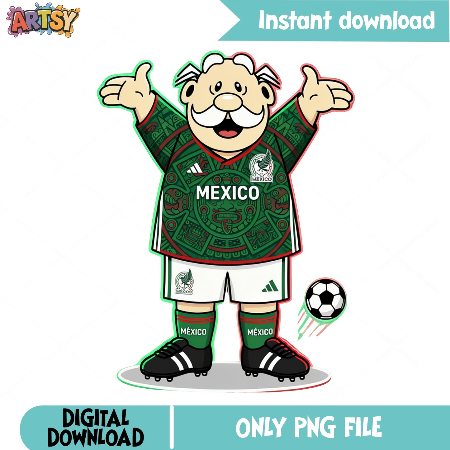 Don Ramon Mexico Soccer PNG, El Chavo Soccer PNG, Futbol PNG
