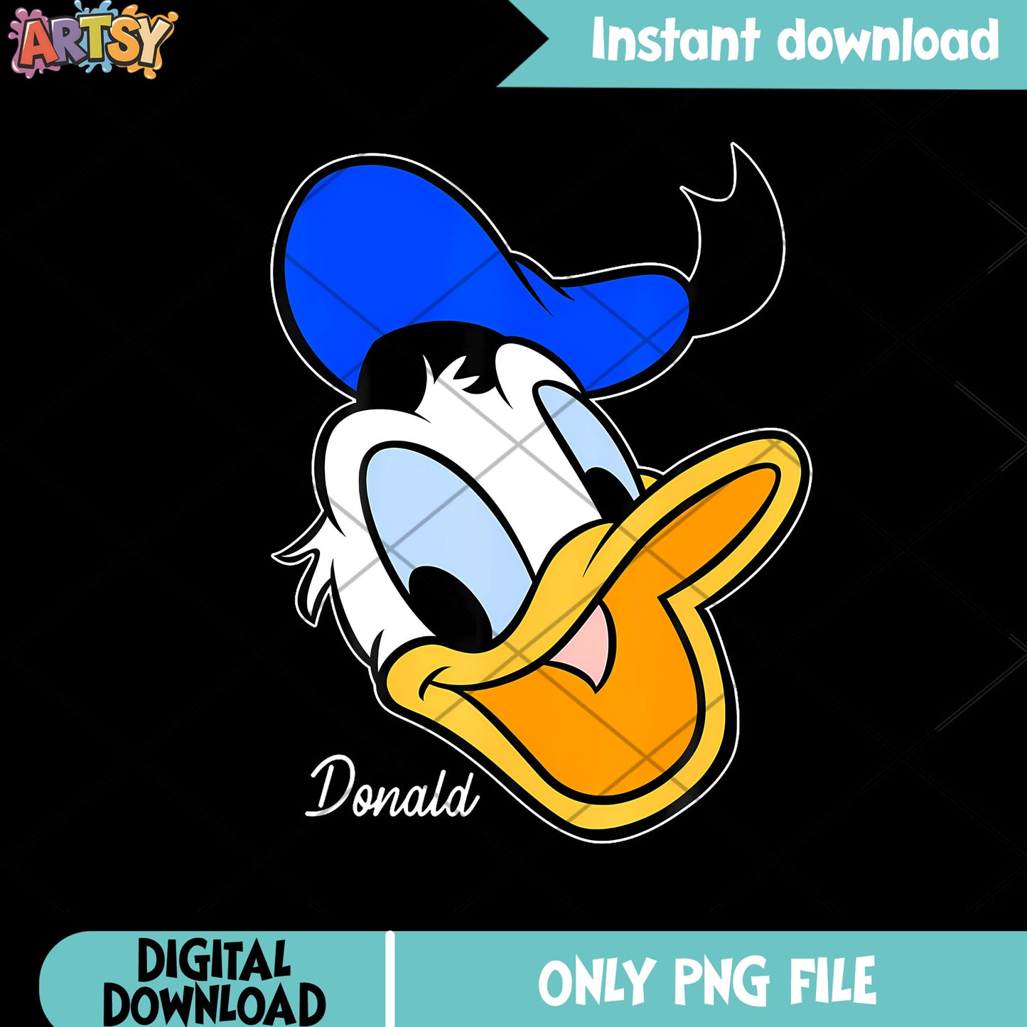 Donald duck big face png, mickey and friends png, ​disney movies png