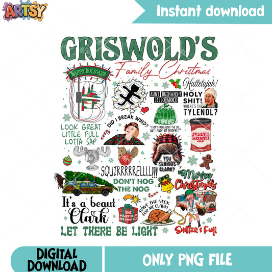 Dont hog the nog png, clark griswold png, christmas gifts png